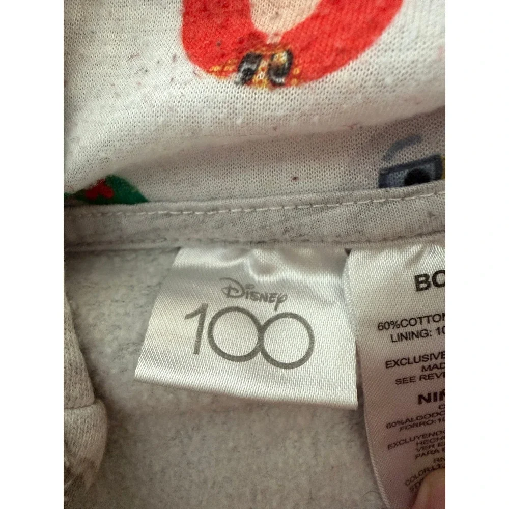Disney 100 Boys Grey Lightning McQueen Boo Dory Zip Up Hoodie Size 5